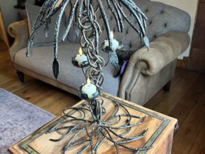 Handcrafted Metal Tree Lamp